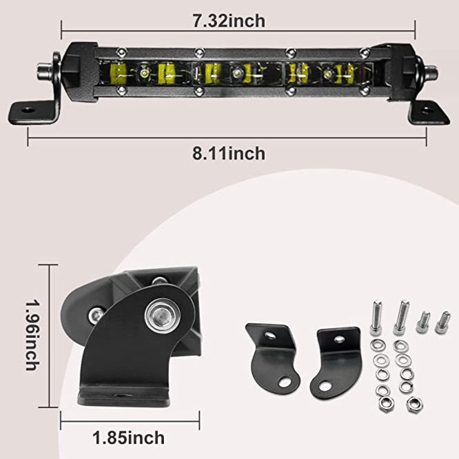 8" Single Row Light Bar